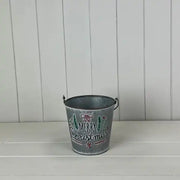 Metal Bucket Merry Christmas