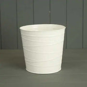 17.5cm White Zinc Pot  Weight-212g
