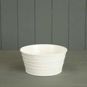 18cm White Zinc Bowl  Weight-141g
