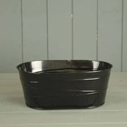 24.5 x 15.5cm Black Oval Trough  Weight-198g