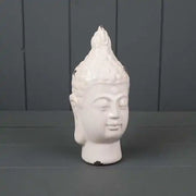 White Ceramic Buddha Head 19cm x 5.5cm