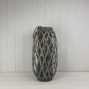 Grey Wicker Lantern 50 cm