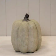 Dusty Green Ceramic Jack O'Lantern Pumpkin Ornament in Large