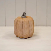 Medium Pale Orange Ceramic Jack O'Lantern Pumpkin Ornament