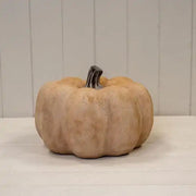 Pale Orange Large Ceramic Pumpkin Ornament