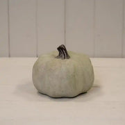 Dusty Green Small Ceramic Pumpkin Ornament