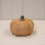Pale Orange Small Ceramic Pumpkin Ornament