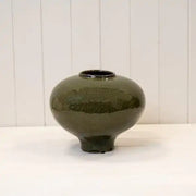 Green Ceramic Round Vase
