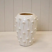 Medium Cream Ceramic Bobble Vase