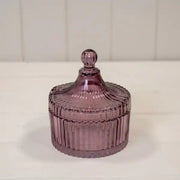 Amethyst Glass Decorative Jar L10.5cm W10.5cm H12.5cm