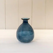 Blue Glass Bud Vase D9.2 x H12cm  Weight-242g