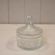 Clear Glass Decorative Jar L10.5cm W10.5cm H12.5cm