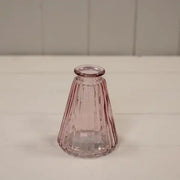 Lavender Ribbed Glass Bottle L7.4cm W7.4cm H9.9cm W150g