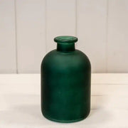 Matt Green Glass Bottle D11 x H17.3cm CL