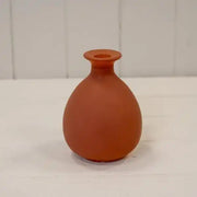 Matt Rose Glass Bud Vase D9.2 x H12cm CL