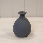 Matt Grey Glass Bud Vase D9.2 x H12cm CL