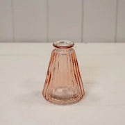 Rose Ribbed Glass Bottle L7.4cm W7.4cm H9.9cm W150g