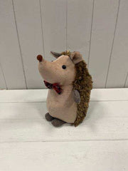 Furry Hedgehog with Bow Tie Doorstop