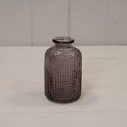 Amethyst Dimpled Glass Bottle D6.3 x H10cm