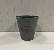 Grey Round Love Heart Tree Recycled Plastic Planter D23cm 5.6LTR