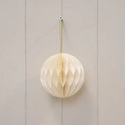 Set of 3 Off White Round Baubles