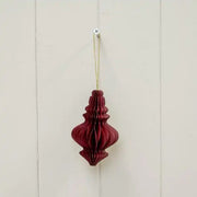 Set of 3 Claret Red Chandelier Baubles