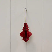 Set of 3 Deep Red Chandelier Baubles