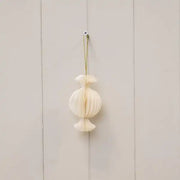 Set of 3 Off White Candy Baubles