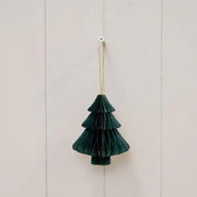 Set of 3 Dark Green Tree Bauble