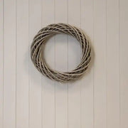 Grey Round Thick Willow Wreath 40cm