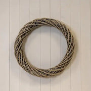 Grey Round Thick Willow Wreath 50cm