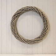 Grey Round Thick Willow Wreath 60cm