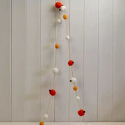 Wool Pumpkin Garland 4x5x180cm Weight-33g