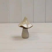 Beige Mottle Ceramic Mushroom Decoration L8xD8xH11.5cm  Weight-159g