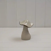 Beige Mottle Ceramic Mushroom Decoration L9.5xD9.5xH13.5cm  Weight-291g