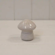 Medium Glazed Ceramic Mushroom Ornament with Textured Detail L6.5xW6.5xH7.3cm