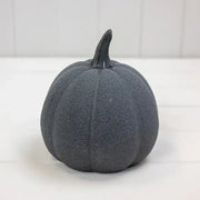 Black Ceramic Textured Pumpkin L14.4xW14.4xH15.5cm  Weight-544g