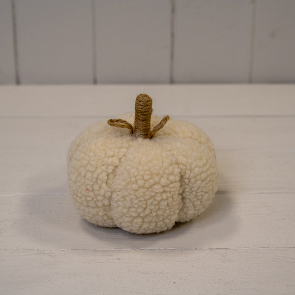 Cream Fabric Pumpkin L13xW13xH12cmÂ  Weight-81g