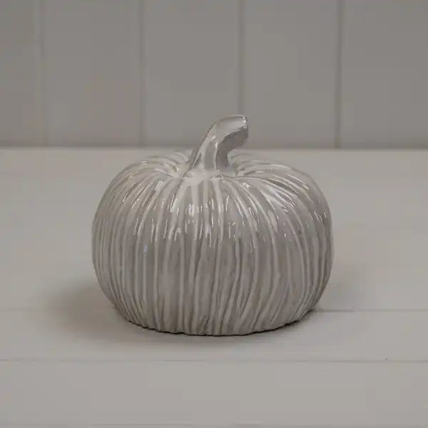 Glazed Ceramic Pumpkin D14.8xH11cm  Weight-574g