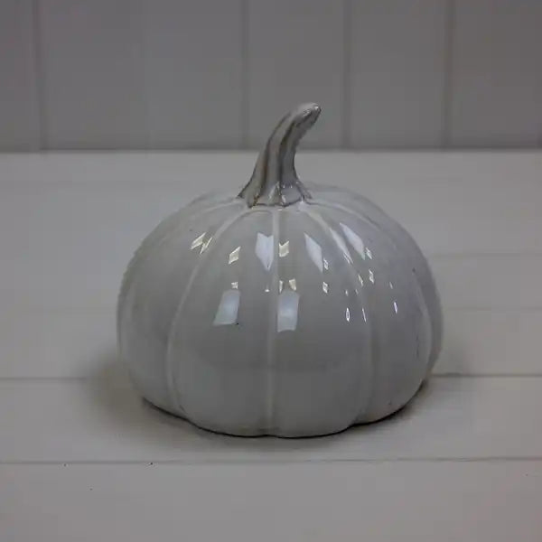 Glazed Ceramic Pumpkin D15.8xH13.6cm  Weight-660g