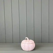 Glazed Ceramic Pumpkin Jar with Textured Detail L13xD11xH11cm