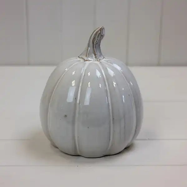 Glazed Ceramic Pumpkin W15.2xD15.2xH17.3cm  Weight-825g