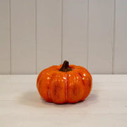 Large Orange Ceramic Vintage Style Pumpkin