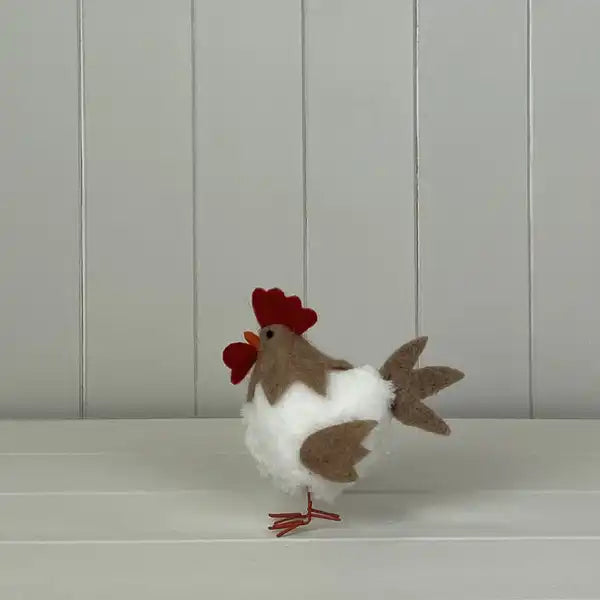 Beige and White Chicken 13x7x15cm  Weight-15g