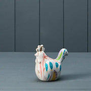 Ceramic Floral Print Chicken H10.8 W12 D6.5