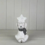 Ceramic Bear deco with light  size L10.5xW7.5 xH14