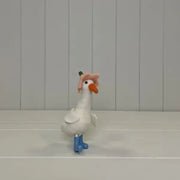 Felt Duck with Flower Hat 10x8x15cm  Weight-23g