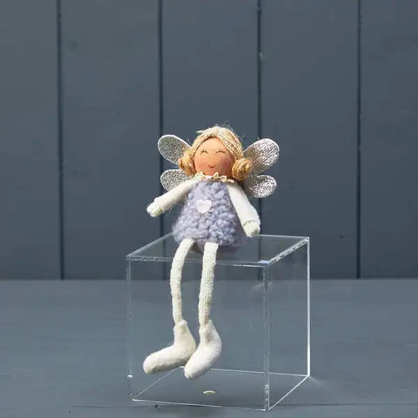 Grey Boucle style Fairy with Wings