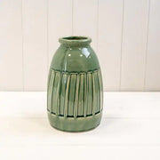 Green Ceramic Vase (24.5cm) TD(ext)9 / (int)7 x BD14 x H24.5cm