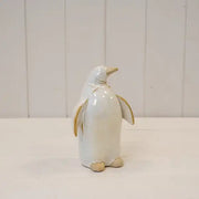 Large Stone Glazed Ceramic Penguin Ornament
